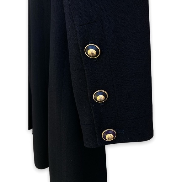 CHANEL | 93A Women’s Wool/Silk Black Double-Breasted Gold Button Jacket-Size 42 - Picture 7 of 15